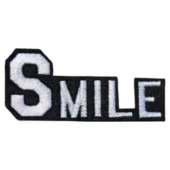 Emblem-Aufnäher zum Aufbügeln mit Smile-Text