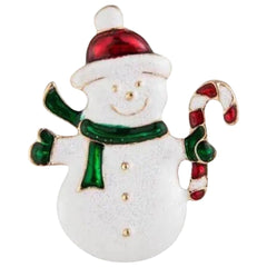 Schneemann-Weihnachtsbrosche, dekorative Anstecknadel