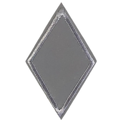Reflektierender rautenförmiger grauer Emblem-Aufnäher zum Aufbügeln