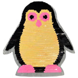 Pinguïn Reversible Paillette Op Naai XL Patch