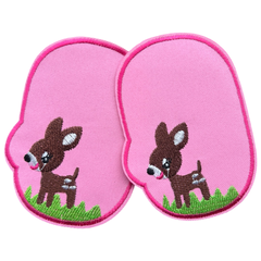 Knie-/Ellenbogen-Aufbügler-Set „Bambi Deer“.