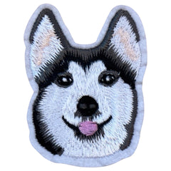 Husky-Hund-Hunde-Emblem-Aufnäher zum Aufbügeln
