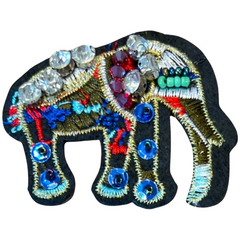 Elefanten-Strass-Emblem zum Aufnähen für Modeteile