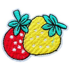 Erdbeerfrucht-Bügel-Emblem-Aufnäher