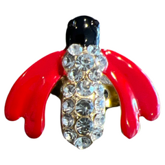 Fliegen-Insekt-Strass-Brosche, dekorative Anstecknadel
