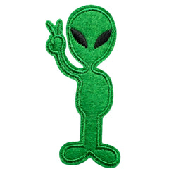 Alien-Friedenszeichen-Emblem-Aufnäher zum Aufbügeln