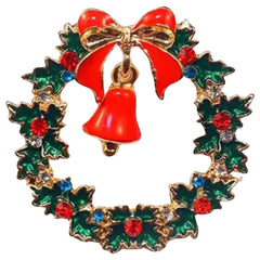 Weihnachtskranz-Stechpalmen-Brosche, dekorative Anstecknadel