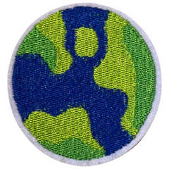 Planet Erde-Emblem-Aufnäher zum Aufbügeln