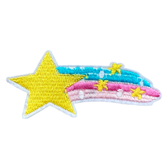 Stern-Shooting-Star-Regenbogen-Emblem-Aufnäher zum Aufbügeln