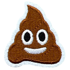 Poo Turd Emoji-Emblem-Aufnäher zum Aufbügeln