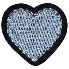 Herz-Patch zum Aufbügeln in Silber