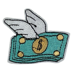 Dollarschein mit Flügeln zum Aufbügeln, Emblem-Aufnäher