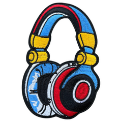 Kopfhörer-Kopfhörer-Emblem-Aufnäher zum Aufbügeln