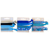 Ibiza Style Haar Armband Elastieken Drie Kaartjes Blue Studs