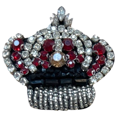 Krone-Strass-Emblem zum Aufnähen für Modeteile
