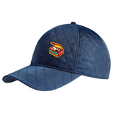 Donut Fun Doos Strijk Embleem Patch op een blauwe cap