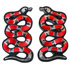 Serpent Coral Serpent Serpent Emblem-Aufnäher zum Aufbügeln, Set L+R
