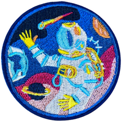 Astronauten-Weltraum-Helal-Emblem-Aufnäher zum Aufbügeln