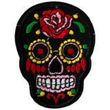 Sugar Skull Doodskop Strijk Embleem Patch Zwart