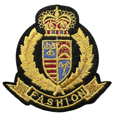 Modischer Emblem-Aufnäher zum Aufbügeln, Dunkelgold