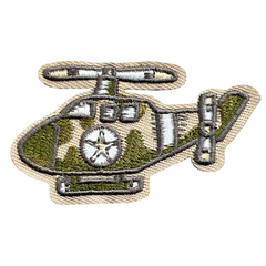 Hubschrauber-Emblem-Aufnäher zum Aufbügeln