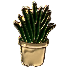Kaktus Sukkulente Pflanze Blumentopf Emaille Pin