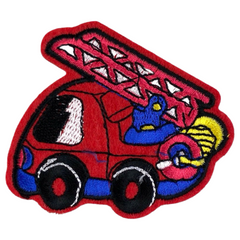 Feuerwehrauto mit Leiter-Emblem zum Aufbügeln
