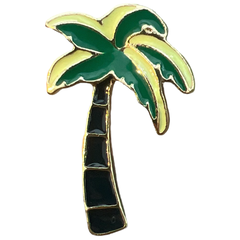 Palme Emaille Pin Schwarzer Stamm