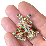 Close-up van de Kerstklokken Bells Kerst Broche Sierspeld