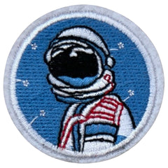 Astronauten-Emblem-Aufnäher zum Aufbügeln, rund