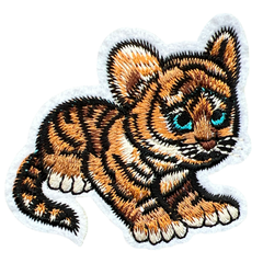 Tigerjunges-Emblem-Aufnäher zum Aufbügeln