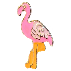 Flamingo Emaille Pin Pink