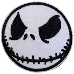 Nacht vor Weihnachten Smiley-Emblem-Aufnäher zum Aufbügeln
