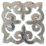 Tribal Paillette Zilver Grijs Sequins Cosplay Strijk Embleem Patch