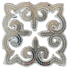 Tribal Paillette silbergraue Pailletten Cosplay Eisen auf Emblem Patch