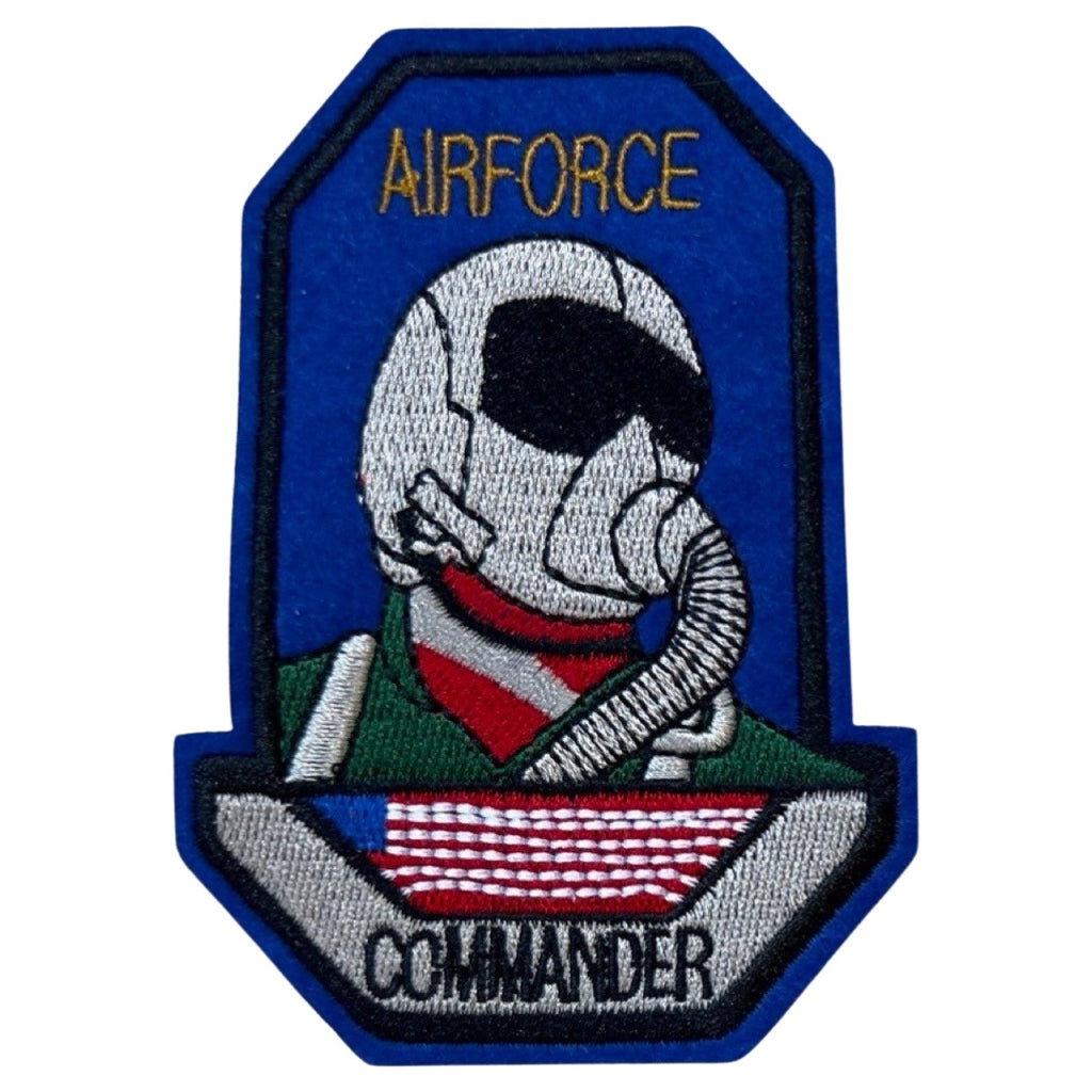 Commander Jet Logo Airforce Commander Jet Fighter Pilot Emblem Aufnäher zum Aufbügeln ...