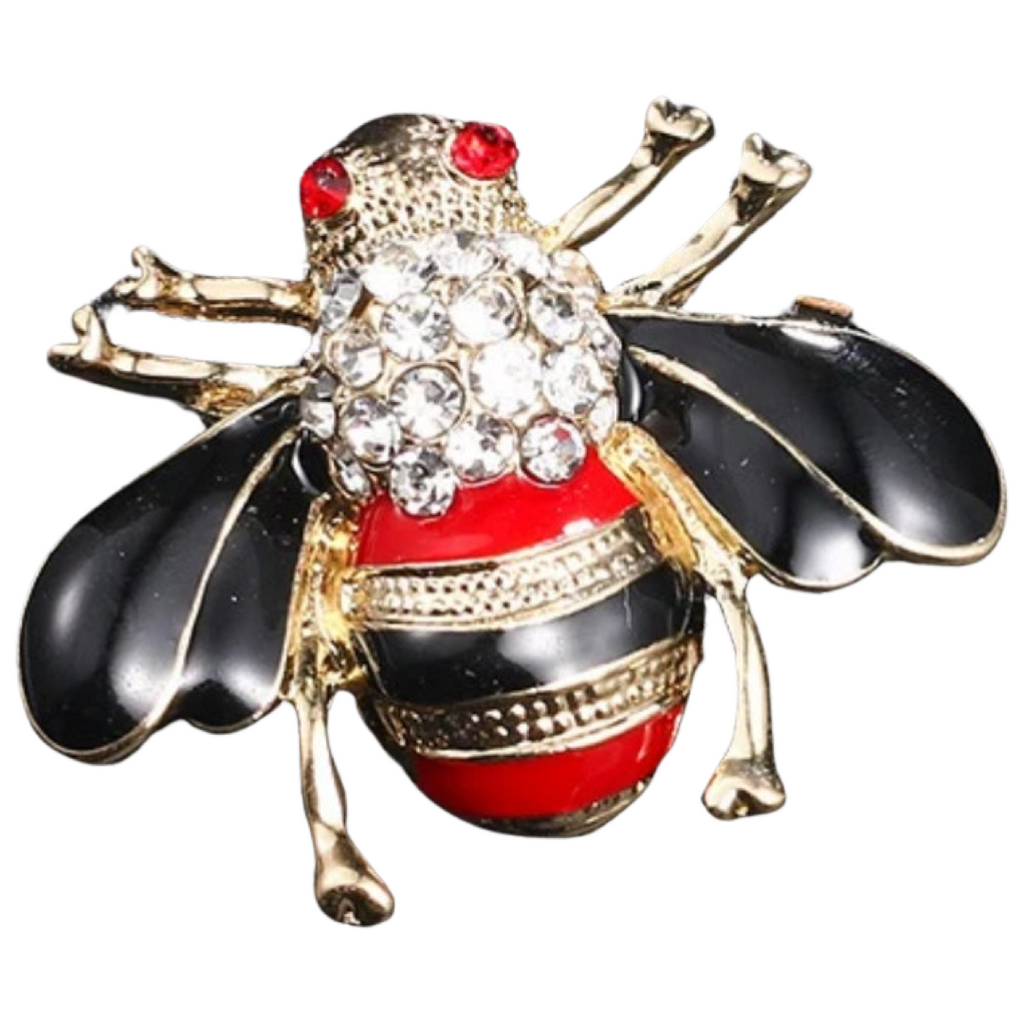 Bij Hommel Strass Broche Sierspeld