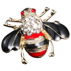 Bij Hommel Strass-Brosche, dekorative Anstecknadel