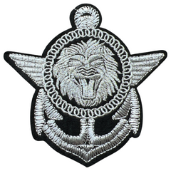 Löwe-Anker-Wappen-Emblem zum Aufbügeln