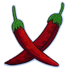 Aufnäher mit Chili-Pfeffer-Emblem zum Aufbügeln