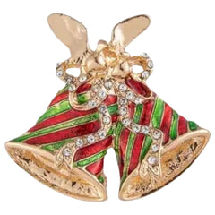 Weihnachtsglocken, Glocken, Weihnachtsbrosche, dekorative Anstecknadel