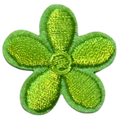 Blumen-Eisen-Emblem-Aufnäher, grün