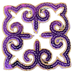 Tribal Paillette lila Pailletten Cosplay Eisen auf Emblem Patch
