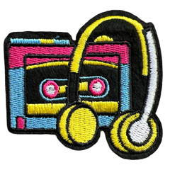 Walkman-Kassettendeck-Emblem-Aufnäher zum Aufbügeln