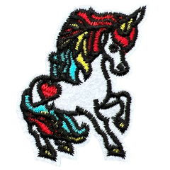 Einhorn-Emblem-Aufnäher zum Aufbügeln