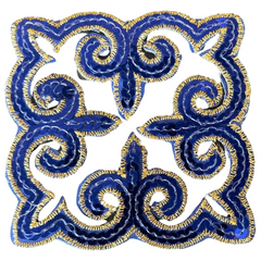 Tribal Paillette Dunkelblaue Pailletten Cosplay Eisen auf Emblem Patch