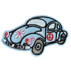 Hellblauer Vintage-New-Beetle-Auto-Patch (Bestellung)