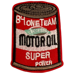 Motoröldose mit Superkraft und B4-One-Team-Text
