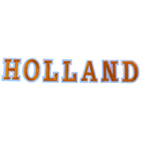 HOLLAND Tekst Oranje Wit Alfabet Letters Set 7 Stuks