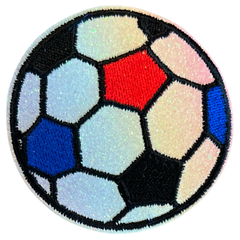 Fußball-Glitzer-Aufnäher zum Aufbügeln